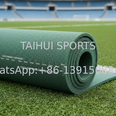 FIFA認定 ショックパッド 底面 ダイヤモンドホール デザイン パーソナライズされた長さ 人工草のスポーツフィールド
