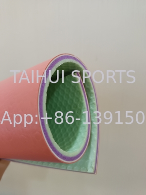 6mm バドミントン PVC フロアタイル 緑/青/黄色/赤/灰 健身 屋外 室内 PVC フロア